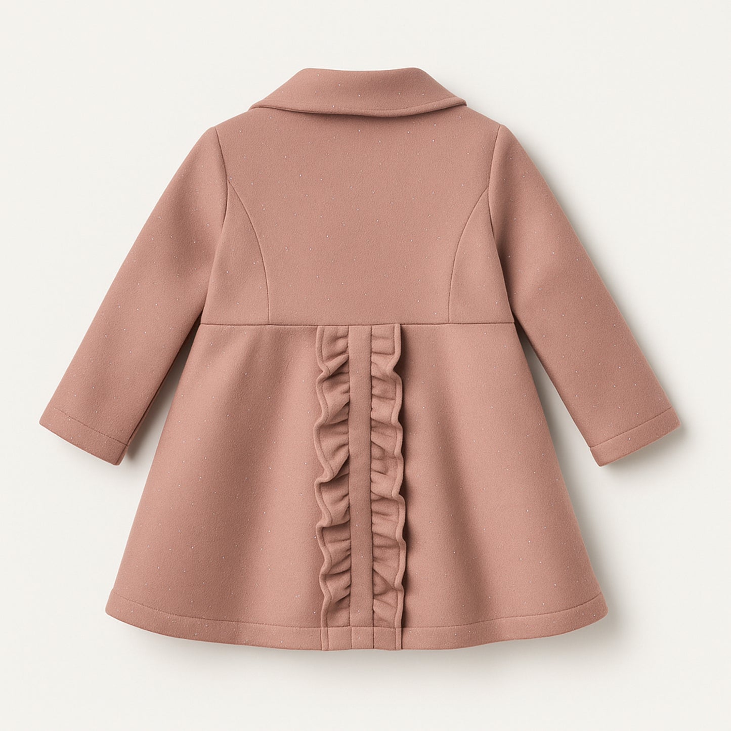 Meisjes mantel met strik – elegant zwart of crème met bijpassende baret
