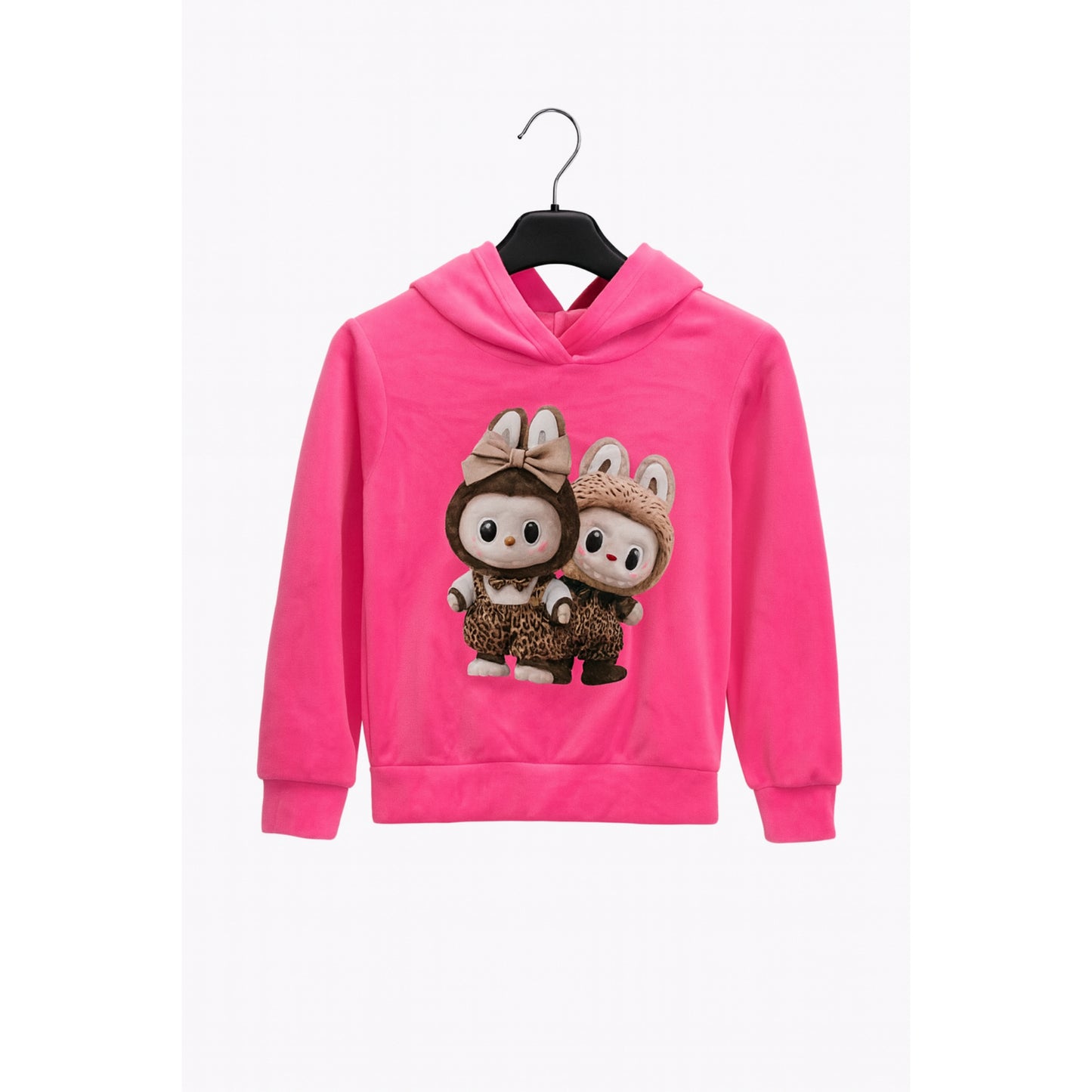 Meisjes hoodie met konijntjes – warme trui met schattige cartoonprint