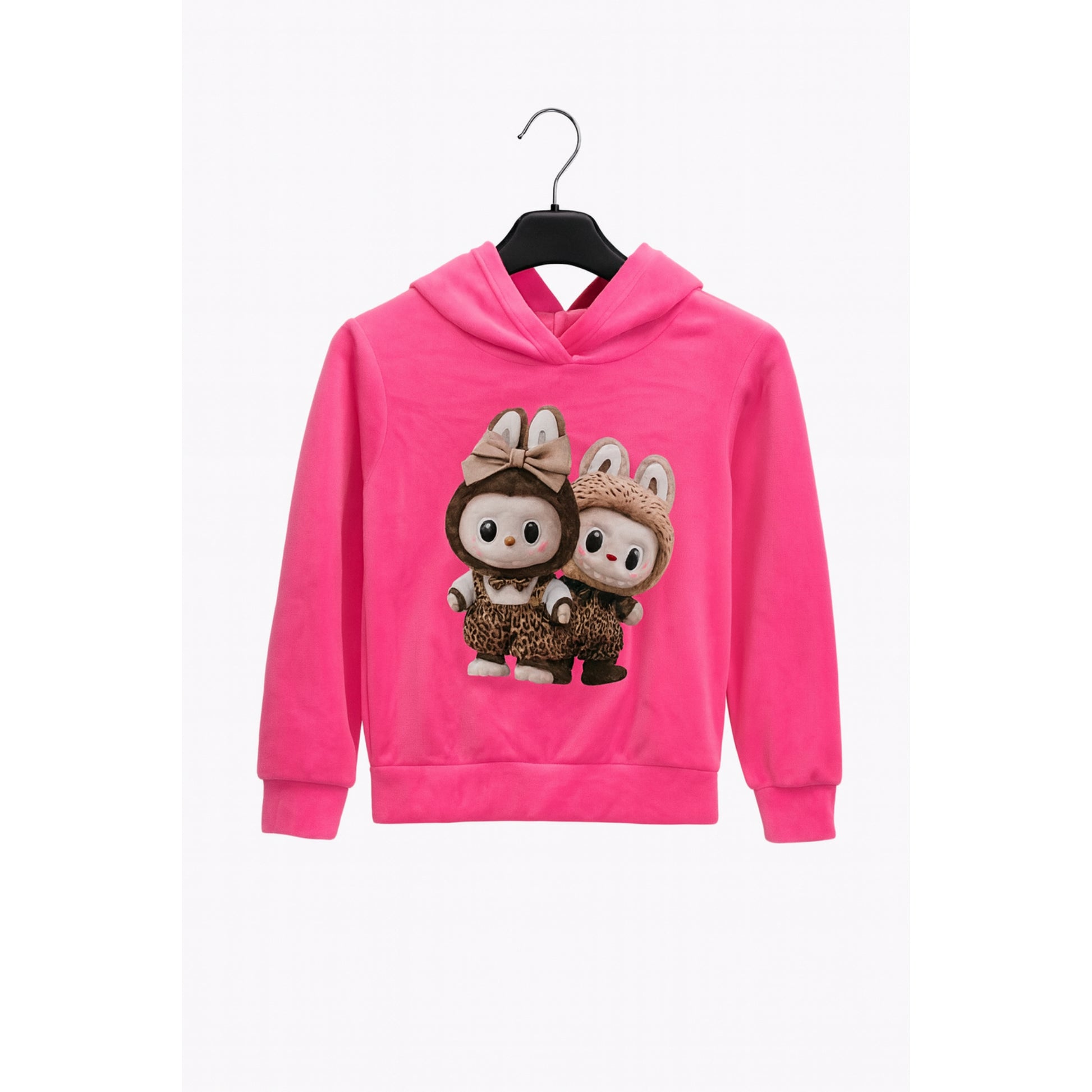 Meisjes hoodie met konijntjes – warme trui met schattige cartoonprint