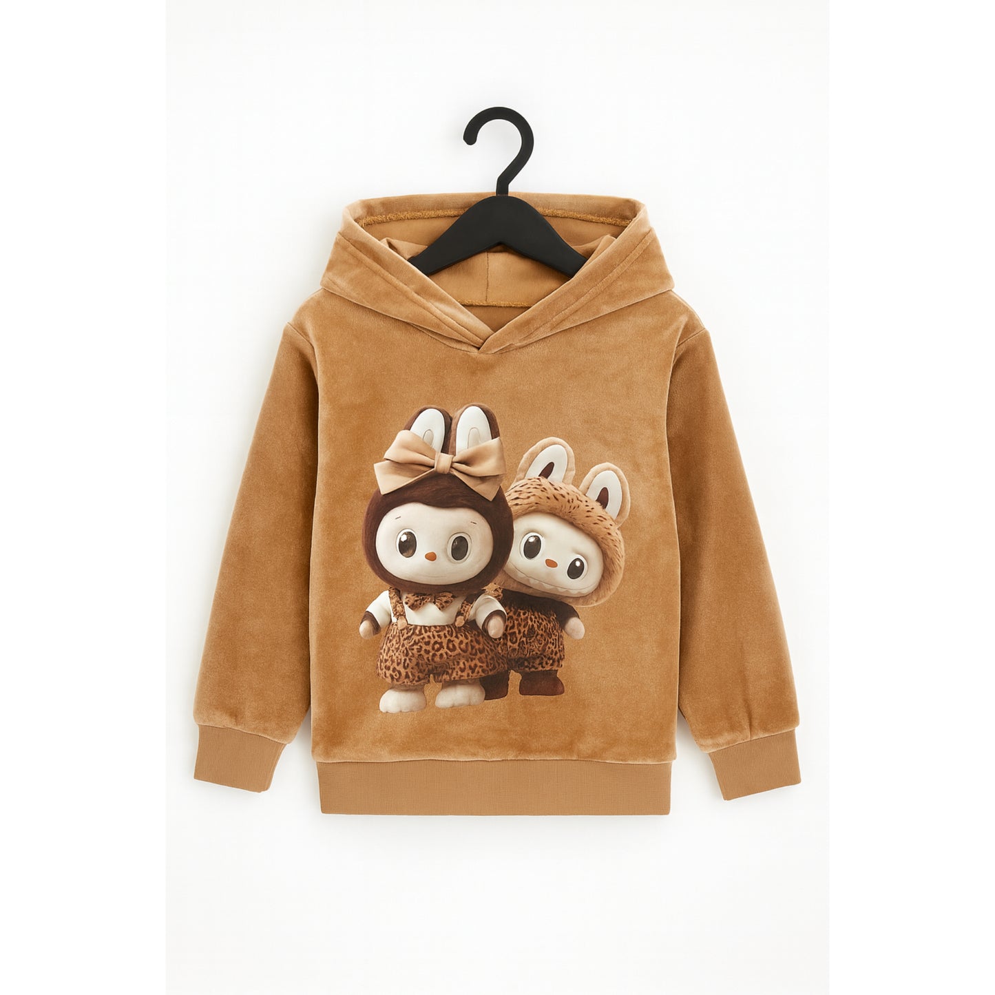 Meisjes hoodie met konijntjes – warme trui met schattige cartoonprint