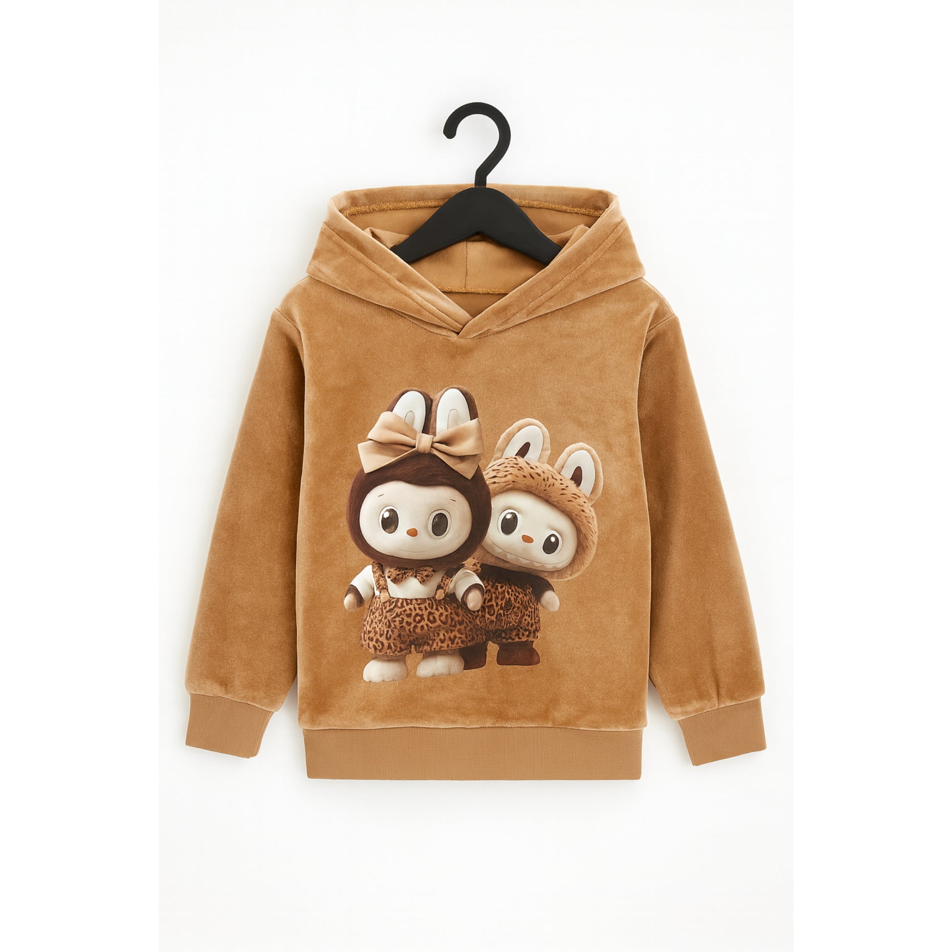 Meisjes hoodie met konijntjes – warme trui met schattige cartoonprint