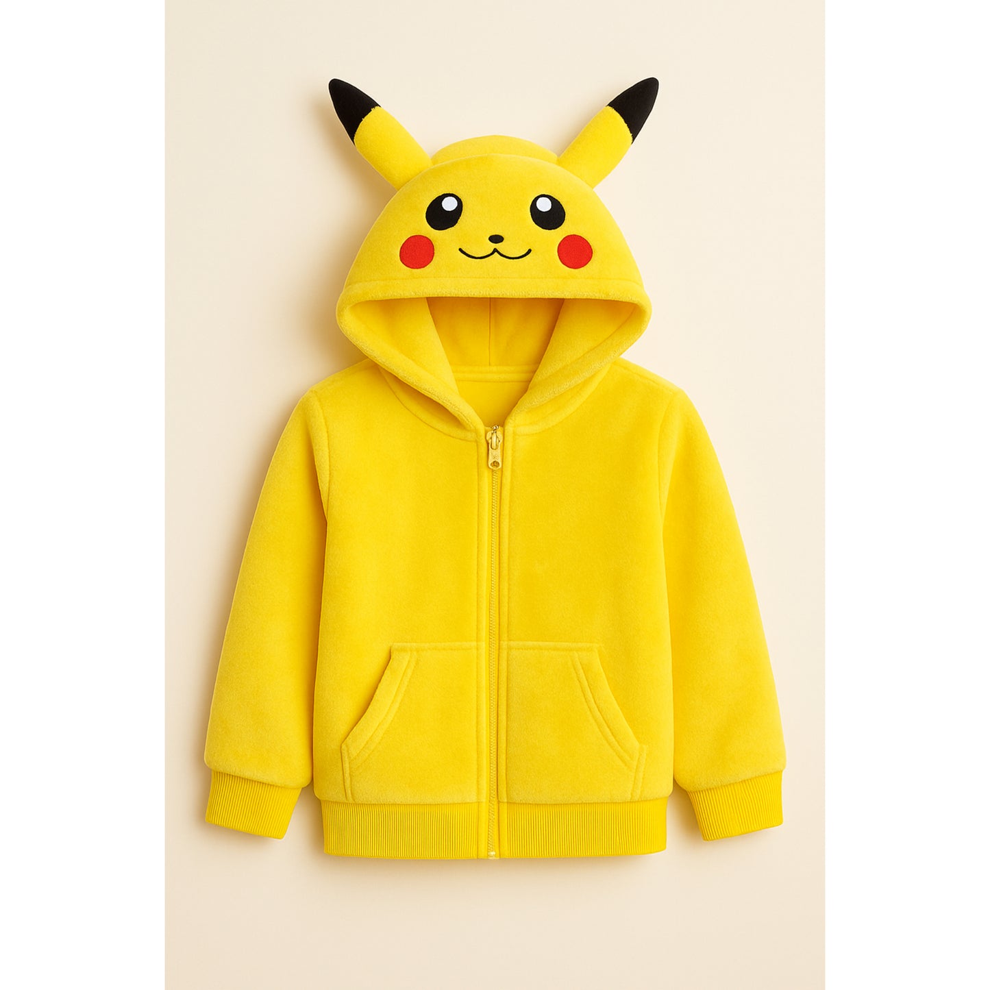 Meisjes hoodie met rits – teddy fleece wit of zwart