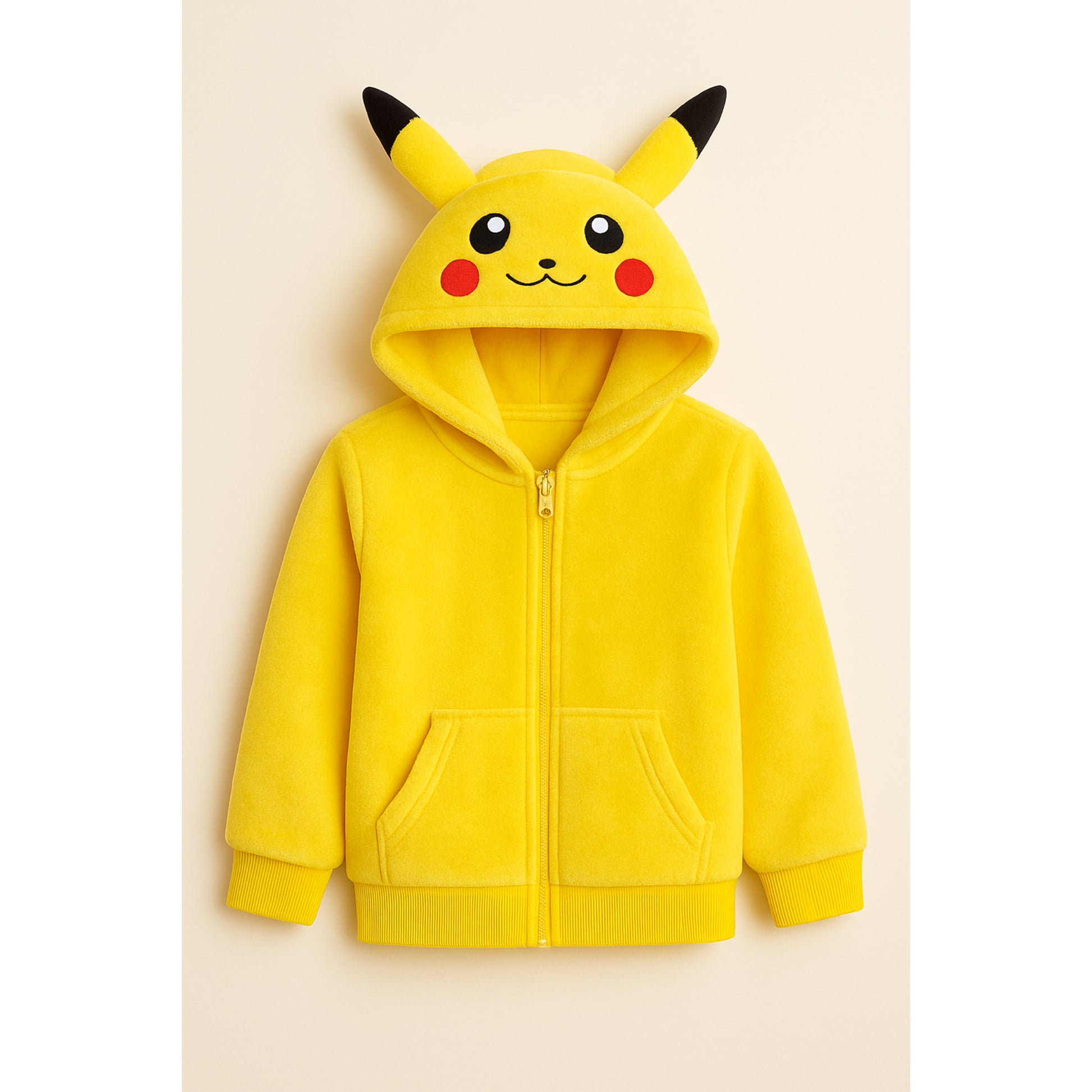 Meisjes hoodie met rits – teddy fleece wit of zwart