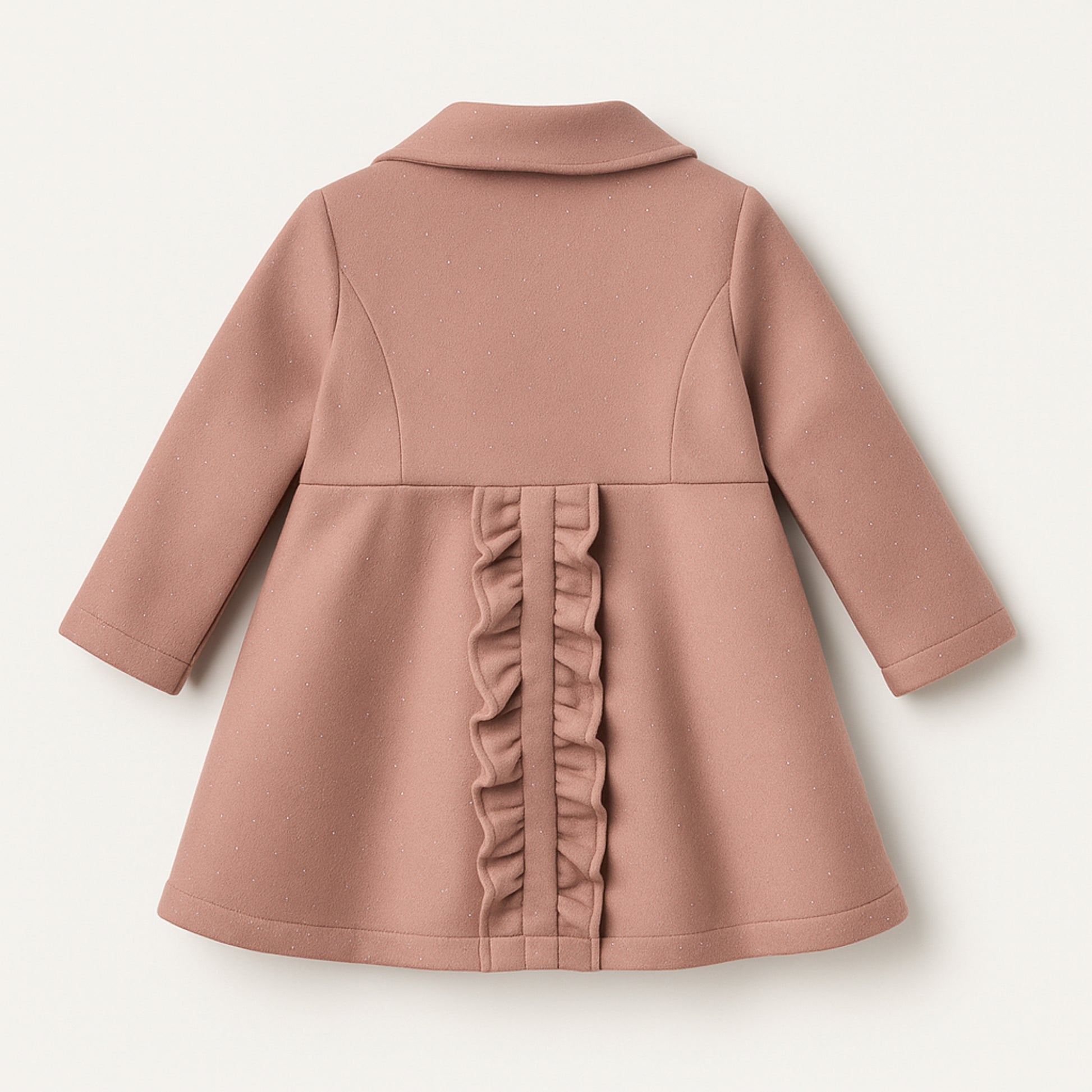 Meisjes mantel met strik – elegant zwart of crème met bijpassende baret