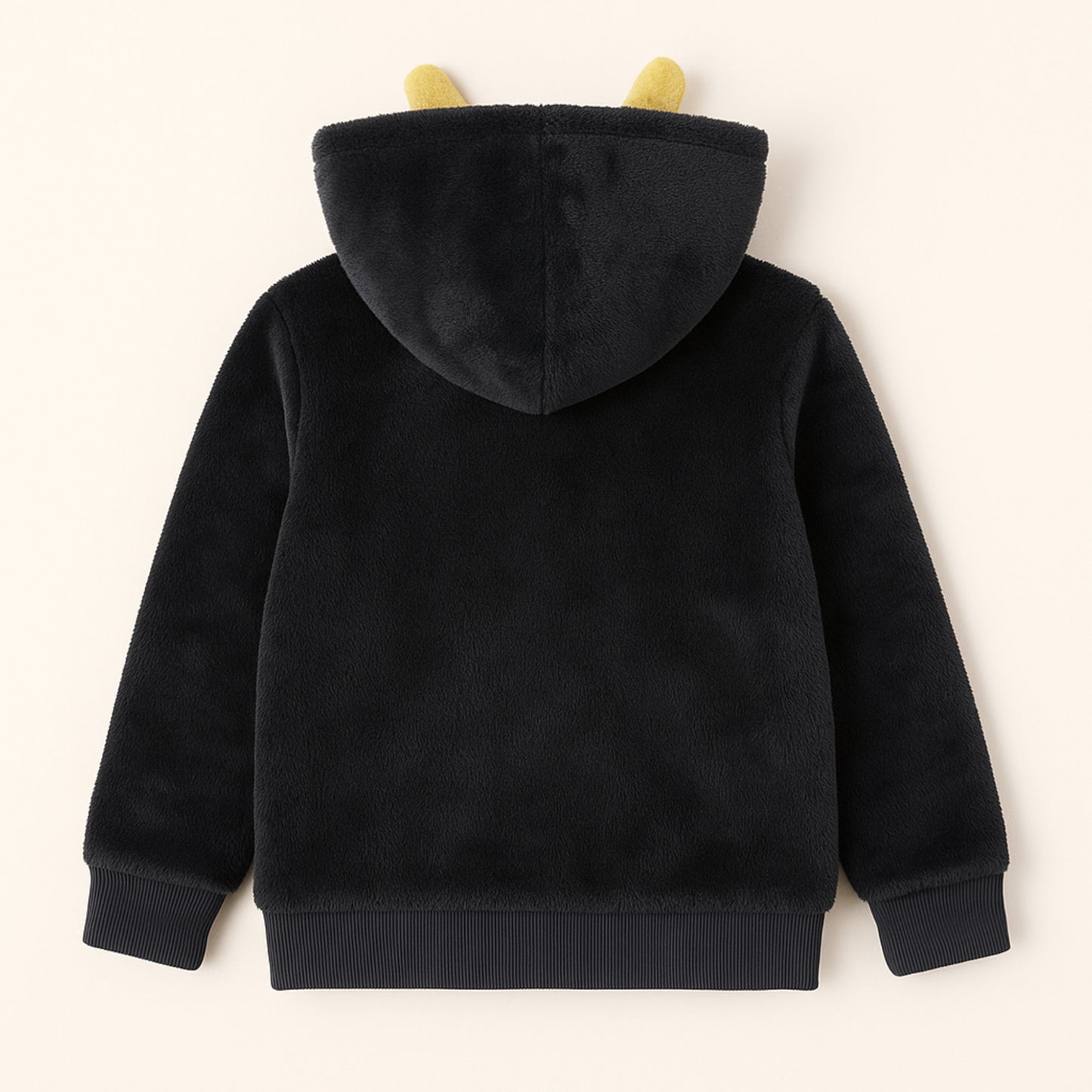 Meisjes hoodie met rits – teddy fleece wit of zwart