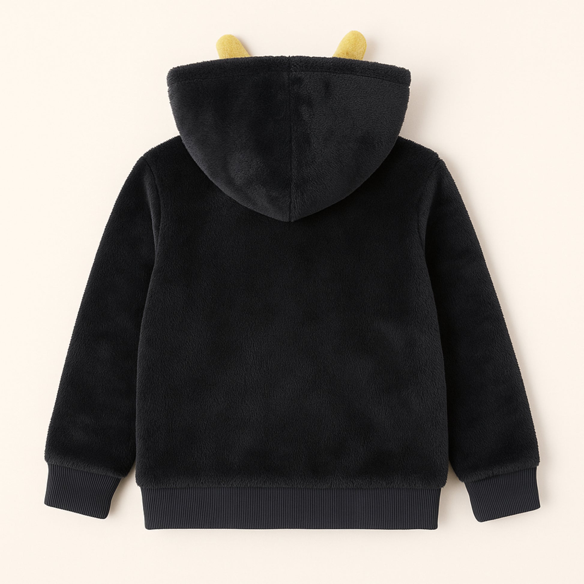 Meisjes hoodie met rits – teddy fleece wit of zwart