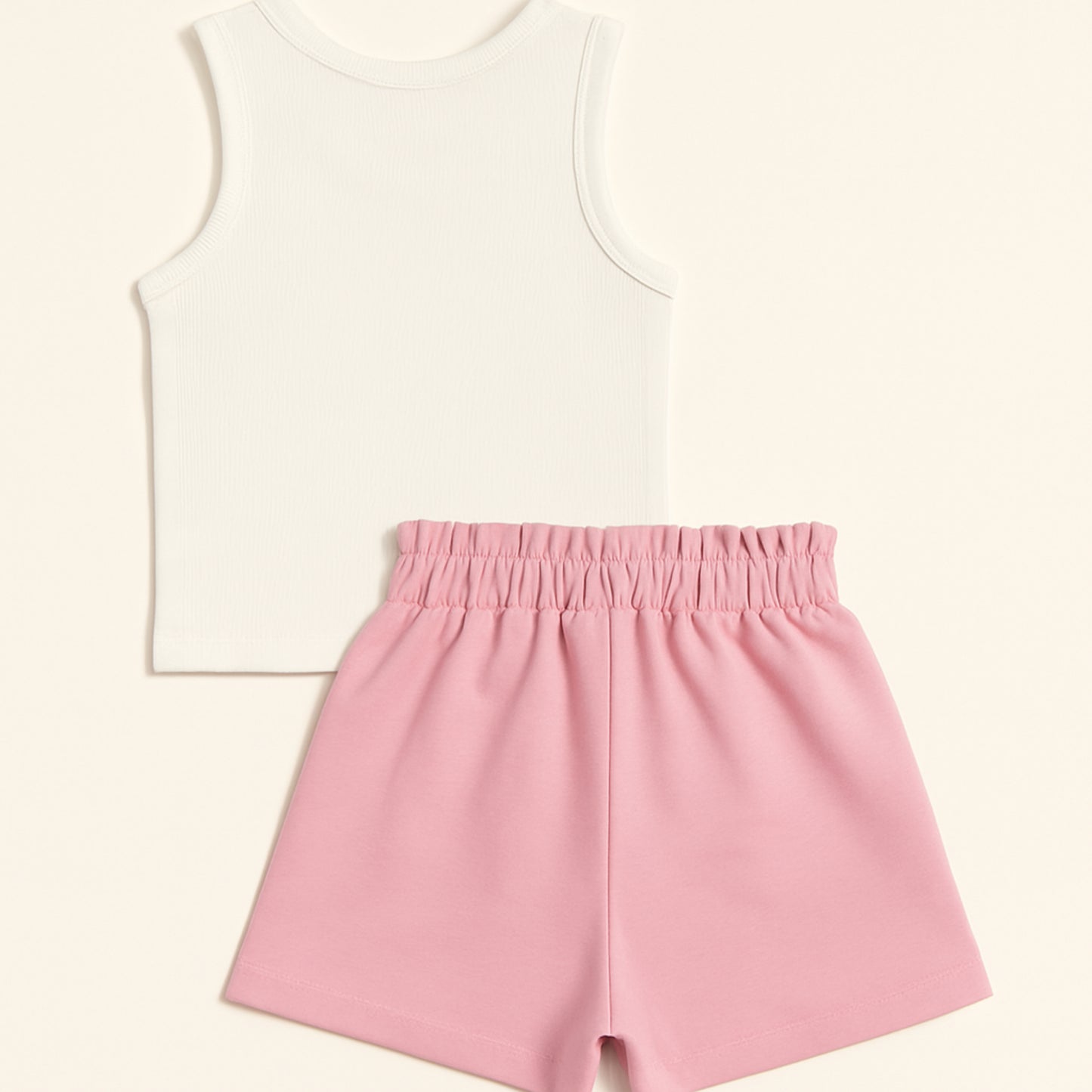 Meisjes Witte Crop Top en Mintgroene Shorts Zomerset