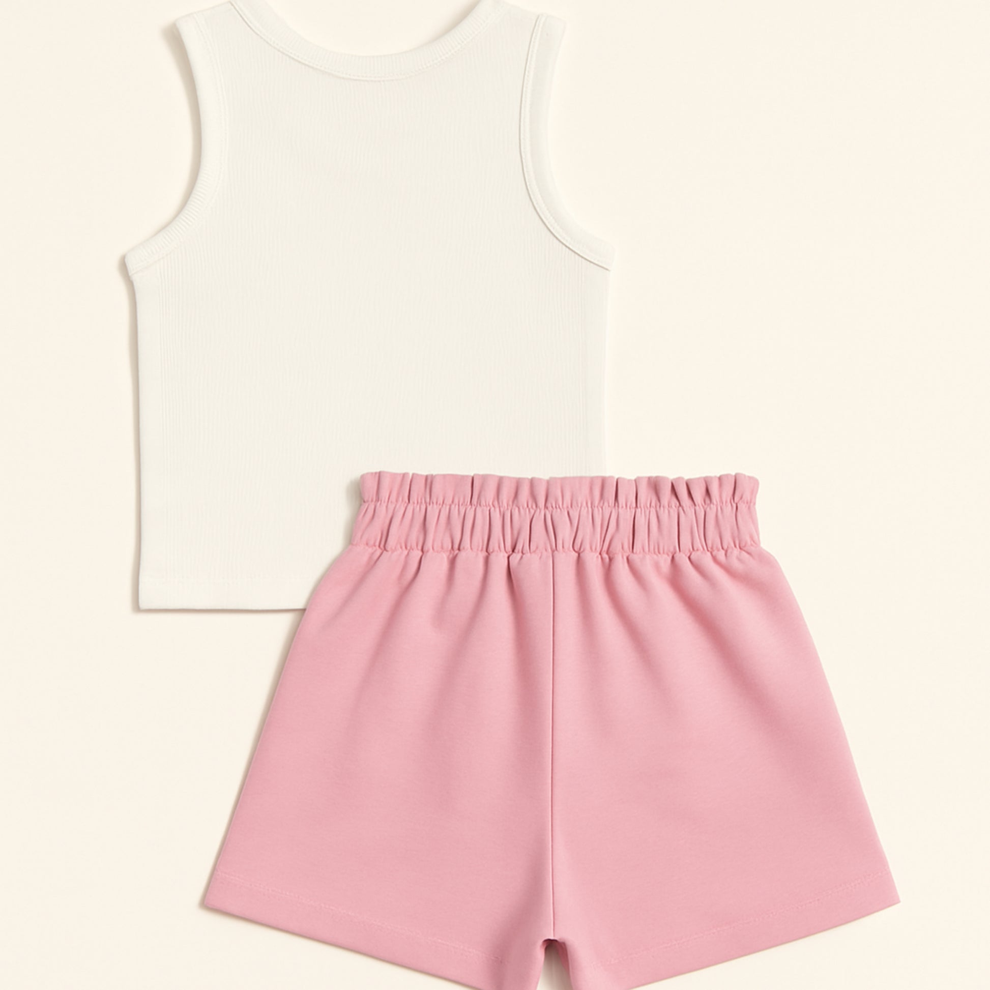 Meisjes Witte Crop Top en Mintgroene Shorts Zomerset